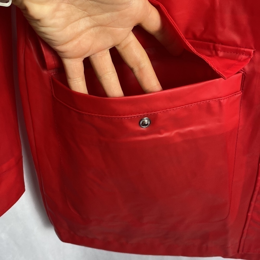Levi's® Red Translucent Rain Jacket - Size Small - Picture 7 of 12